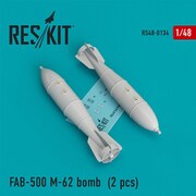 RSK48-0134 現用ロシア空軍 FAB-500 M-62 500kg 航空爆弾 2個入り [1/48 レジン製ディティールアップパーツ]