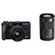 EOS M6 MarkII ダブルズームキット ブラック [ボディ ブラック＋交換レンズ「EF-M15-45 F3.5-6.3 IS STM（グラファイト）」＋「EF-M 55-200 F4.5-6.3 IS STM（グラファイト）」]