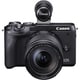 EOS M6 Mark II EF-M18-150 IS STMレンズ・EVFキット ブラック [ボディ ブラック＋交換レンズ「EF-M18-150mm F3.5-6.3 IS STM （グラファイト）」＋電子ビューファインダー「EVF-DC2（ブラック）」]