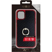 AC-P19S-GAR CBR [iPhone 11 Pro 耐衝撃スリムバックカバーリング付きケース カーボン/レッド]