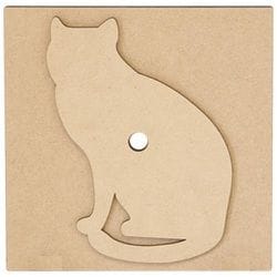 カントリークラフト ミニクロック・お座り猫 MD-072