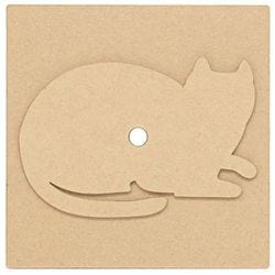 カントリークラフト ミニクロック・しゃがみ猫 MD-073