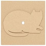 カントリークラフト ミニクロック・しゃがみ猫 MD-073