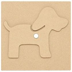 カントリークラフト ミニクロック・犬 MD-074