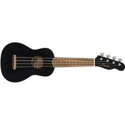Venice Soprano Uke, Walnut Fingerboard, Black