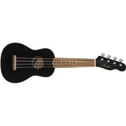 Venice Soprano Uke, Walnut Fingerboard, Black