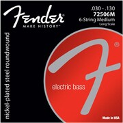 7250 Bass Strings, Nickel Plated Steel, Long Scale, 7250-6 .030-.130 Gauges, Set of 6