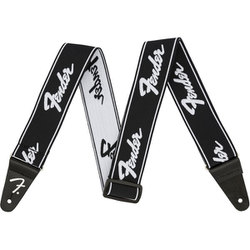 WeighLess 2" Running Logo Strap, Black/White