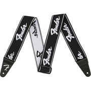WeighLess 2" Running Logo Strap, Black/White