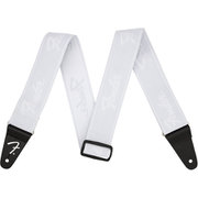 WeighLess 2" Running Logo Strap, White/White