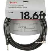 Professional Series Instrument Cable, Straight/Angle, 18.6', Black