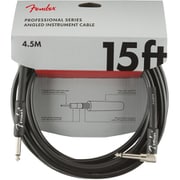 Professional Series Instrument Cables, Straight/Angle, 15', Black
