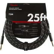 Deluxe Series Instrument Cable, Straight/Straight, 25', Black Tweed