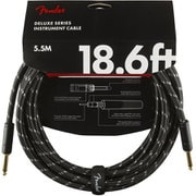 Deluxe Series Instrument Cable, Straight/Straight, 18.6', Black Tweed