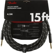 Deluxe Series Instrument Cable, Straight/Straight, 15', Black Tweed