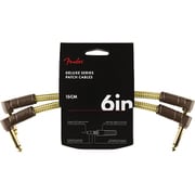 Deluxe Series Instrument Cables (2-Pack), Angle/Angle, 6", Tweed