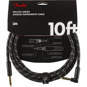 Deluxe Series Instrument Cable, Straight/Angle, 10', Black Tweed