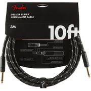 Deluxe Series Instrument Cable, Straight/Straight, 10', Black Tweed