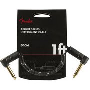 Deluxe Series Instrument Cable, Angle/Angle, 1', Black Tweed