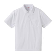 591201-0001 L [4.1オンス ドライアスレチック ポロシャツ （ポケット付） ホワイト L]