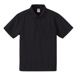 591201-0002 XL [4.1オンス ドライアスレチック ポロシャツ （ポケット付） ブラック XL]