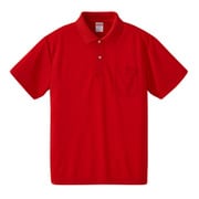 591201-0069 XXL [4.1オンス ドライアスレチック ポロシャツ （ポケット付） レッド XXL]