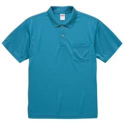 591201-0538 XXXL [4.1オンス ドライアスレチック ポロシャツ （ポケット付） ターコイズブルー XXXL]