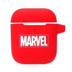 AirPods 充電ケース用 シリコンカバー MARVEL ロゴレッド PG-DAPC04MVL