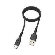 USB2.0 Type-C/USBやわらかタフケーブル2.0m ブラック TH230CAT20K