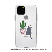 DS17230i58R [iPhone 11 Pro ソフトクリアケース サボテンと猫]
