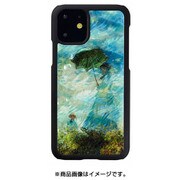 I16876i61R [iPhone 11 天然貝ケース 散歩、日傘をさす女]