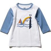 K L/S FYR TEE HJ31958 (QB)クワイエットブルー 100cm [アウトドア カットソー キッズ]