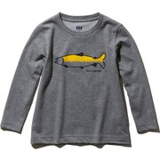 K L/S LAX TEE HJ31959 (Z)ミックスグレー 100cm [アウトドア カットソー キッズ]