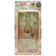 BJI1905GD [iPhone 11 リング付ケース ラインストーン GD]