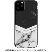 HBMI158LC [iPhone 11 Pro HABITU Hybrid/BLACK MARBLE LARA CHEVRON]