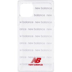 74334-2 [iPhone 11/XR New Balanceスクエア型TPUクリアケース ロゴボーダー レッド]