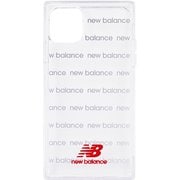 74334-2 [iPhone 11/XR New Balanceスクエア型TPUクリアケース ロゴボーダー レッド]
