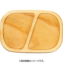 WP-017 ミニチュアパーツ 四角皿D L 1個入り [木製ミニチュア素材]