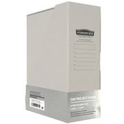 WORKERS’BOX(ワーカーズボックス) 紙製A4書類収納箱 組立済5冊セット スタンド付き HMWB-1820