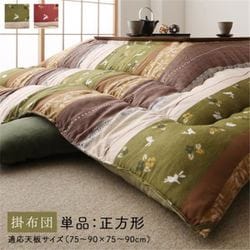 ふっくら綿入り うさぎ和柄こたつ布団 つきひ こたつ用掛け布団単品 適応天板サイズ：正方形(80×80cm)天板対応 こたつ布団カラー：なでしこ YS-222688