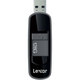 Lexar JumpDrive S75 USB 3.1フラッシュドライブ ブラック 128GB LJDS75-128ABBKJP