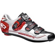 GENIUS 7 ホワイト/ブラック/レッド ノーマルタイプ 41.5 25.75cm [自転車用シューズ]