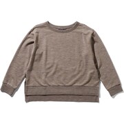 W REAL FLEECE LS CREWE IAW51981 (TR)トレイルヘザー XSサイズ [アウトドア フリース レディース]