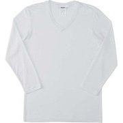 リュクセルウォーム Vネック8分袖シャツ 8/10 SLEEVE V-NECK MX15342 ホワイト(W2) Mサイズ [アウトドア アンダーウェア メンズ]