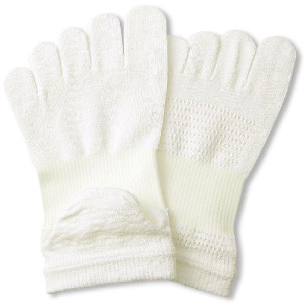 ワクロスファイブフィンガーソックス WACLOTH 5FINGER SOCKS DA993403 （MW）ミルキーホワイト 23cm [ランニングウェア・その他]