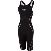 【FINA承認】ファストスキン レーザーピュアインテント オープンバックニースキン Fastskin LZR Pure Intent Openback Kneeskin SCW11901F (KD)ブラック×ゴールド サイズ23 [競泳水着 レディース]
