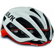 自転車ヘルメット PROTONE ヘルメット ホワイト/レッド L