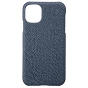 iPhone 11 NVY Shrunken-calf Leather Shell Case