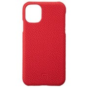 iPhone 11 RED Shrunken-calf Leather Shell Case