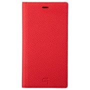 iPhone 11 RED Shrunken-calf Leather Book Case